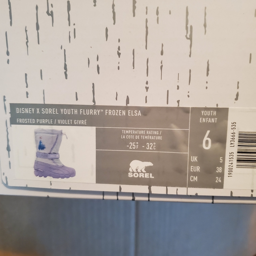 SOREL Disney Frozen 2 NIB Flurry boot - Picture 6 of 6
